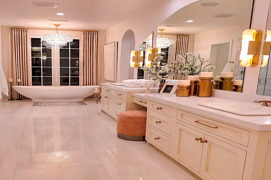 Custom master bathroom