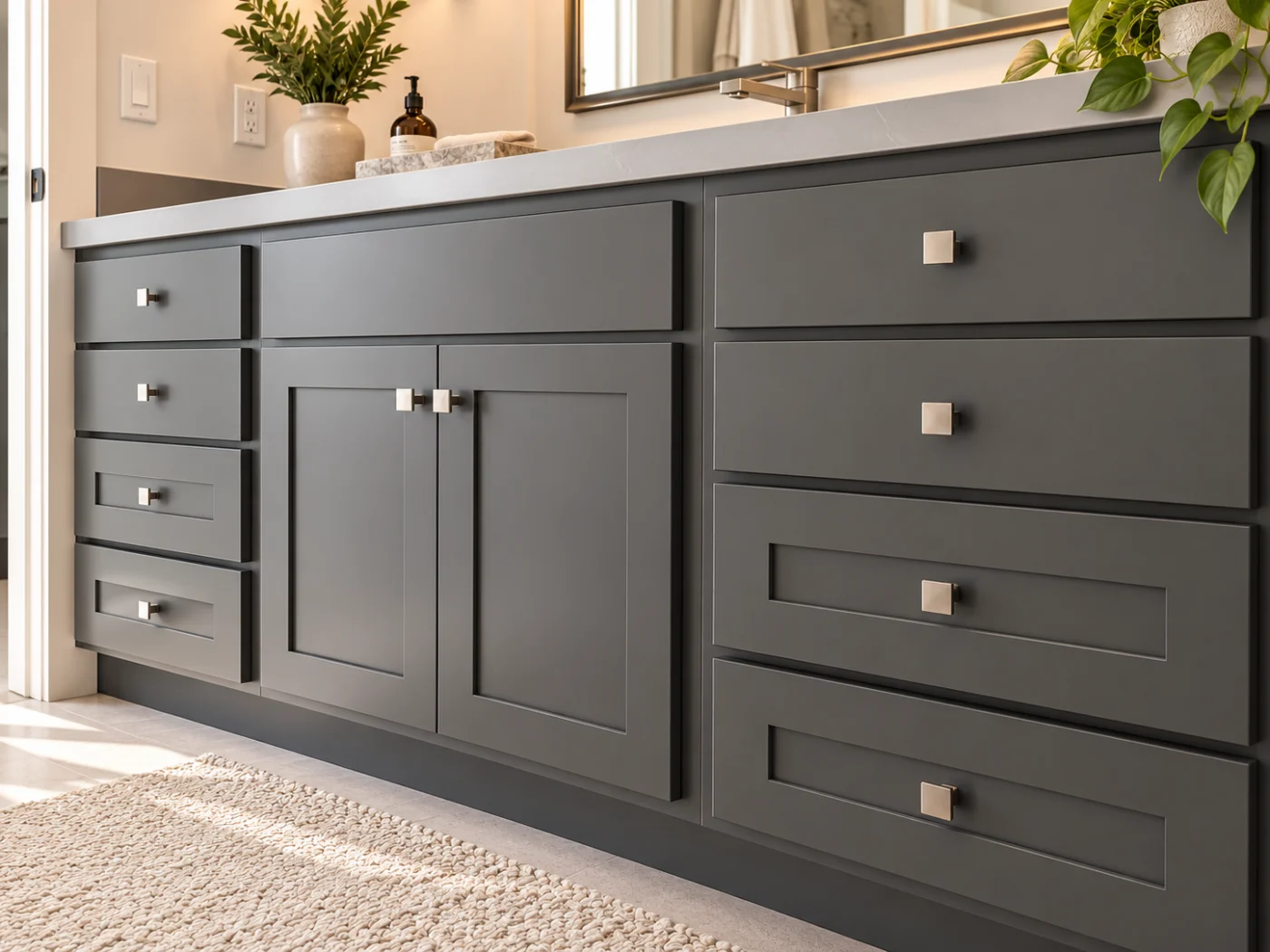 Charcoal vanity